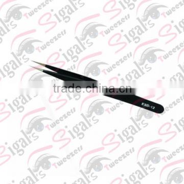 Professional P1 S Straight Eyelash Extension Tweezers ESD 12 Straight Eyelash Tweezers with Custom Brand