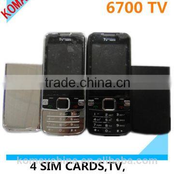 KOMAY cheap TV mobile phone with 2.2 inch screen 6700 mobile phone