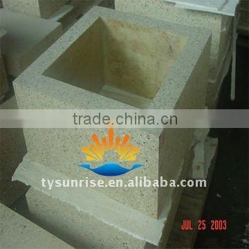 Special fireproof brick big fire clay bottom blocks for glass furnace