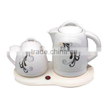 2015 hot sale color printing 1.7L ceramic tea pot kettle customized design accept