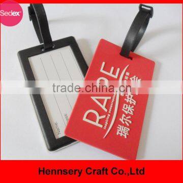 cheap sale customized logo soft pvc luggage tag 2014