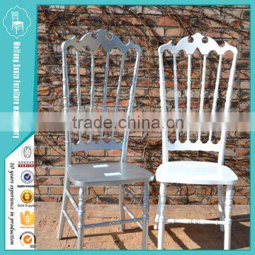 high back wood wedding rental chair