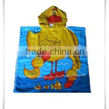 100% Cotton Baby Hooded Towel With Duck Design