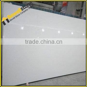 Cut to size snow white quartz tiles slabs, man made snow white quartz stone