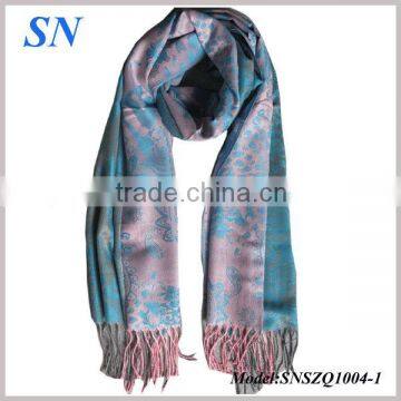 Jacquard Satin Paisley Shawl