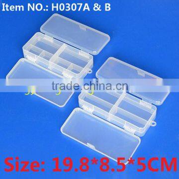H0307AB 19.8*8.5*5CM Two Style Plastic Box Fishing Tackle Box