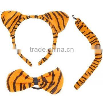 Tiger ears headband and bow tie and tail set