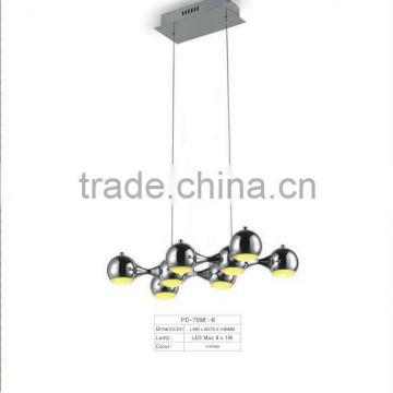 PD-7098-8 new design decorative modern led pendant lamp fixture