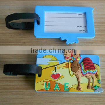 promotional custom travel soft pvc luggage tags wedding favor