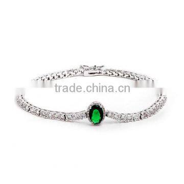 4 Color Simple Style AAA Cubic Zircon Women Bridal Bracelet Jewelry for Women