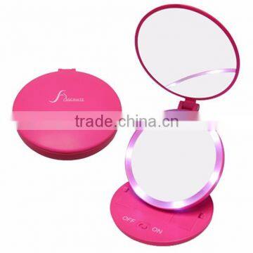 Battery operate standing LED Lighted compact mirror