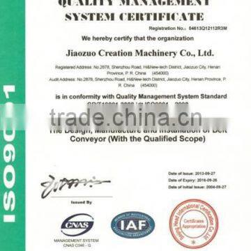 Pipe conveyor machine engineering ,procurement and construction from Jiaozuo Creation