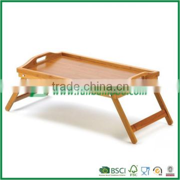 Folding bamboo bed desk