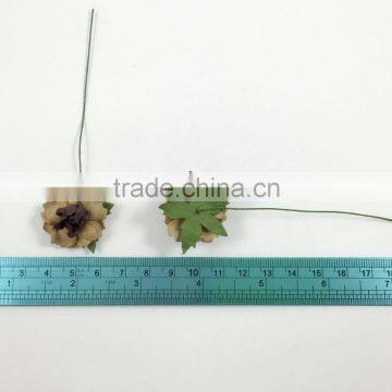 Brown Taupe Small Handmade Mulberry Paper Flower, Wedding Party, Scrap-booking Crafts, Wholesale photo-3