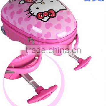 cute hello kitty kid school bags with trolley and wheels