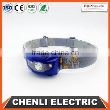 POPPAS T16B headlamp 2 red smd LED +1W Power Led 3AAA battery operated outdoor waterproof running camping walking headlamp