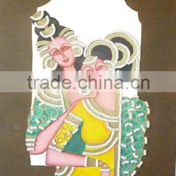 abstract couple oil painting