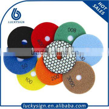 Popular honycomb type diamond resin polishing pads factory