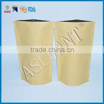 Custom Made Zip Lock Plastic Bag /brown Resealable Kraft Paper Stand up Bags Quality Choice photo-2