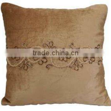 Decorative Pillow Cover With Stone Work