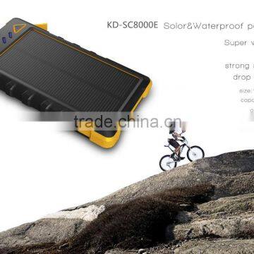 With Frosted Material Portable Waterproof Solar Power Bank Solar Charger 8000mah Built-in Battery photo-5