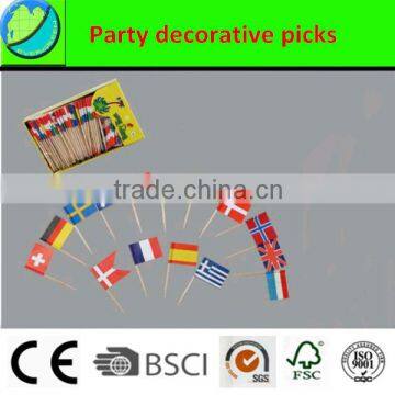 Modern best sell decorative flag picks