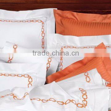 Embroidered White Cotton Pillow No.49 photo-2