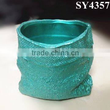 Indoor green bag ceramic flower pot