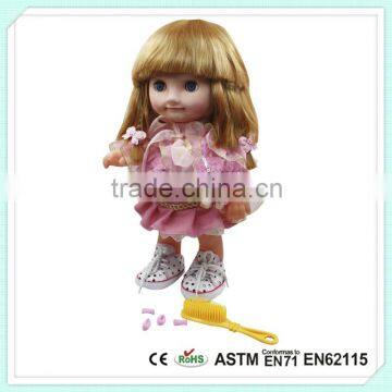 Plastic Connecting Toys Girl Dress Asian Doll 16 Inch Vinyl Doll With Fashion Dress Baby Doll photo-3