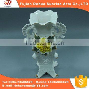 White modern ceramic vase decoration