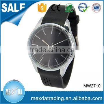 New Creative Lady Casual Vintage Popular Silicone Rubber Wristband Watch photo-4