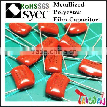 Capacitor Manufacturer MEF 103J 100V Metallized Polyester Film Capacitor