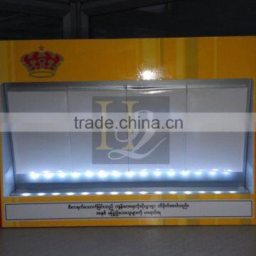 LED illuminating acrylic cigarette display holder/tobacoo display case