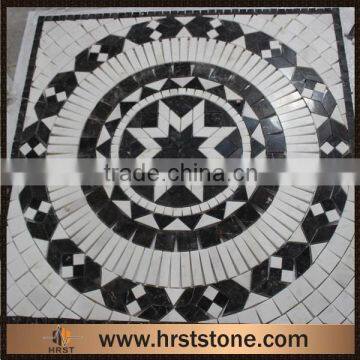 Polished water jet mosaic stone for lobby used