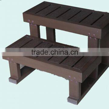 wholesale easy to assembly eco-friendly outdoor spa step