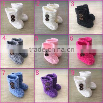 Wholesale handmade crochet baby booties knitted baby shoes newborn baby shoes                        
                                                Quality Choice