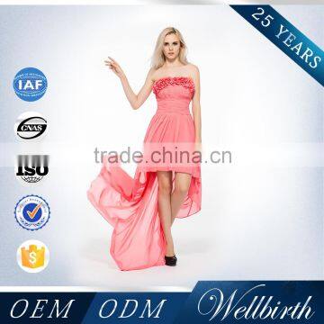 Wholesale China Factory Simple Pink Beach Wedding Dresses In Guangzhou photo-2