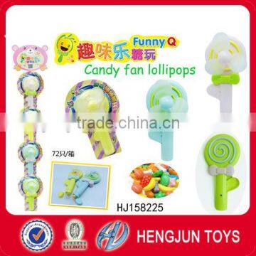 Funny Q lovely toys candy fan lollipops environmental hand press fan