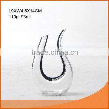 Clear U Shape Unique Crystal Wine Decanter Wholesale 300ml