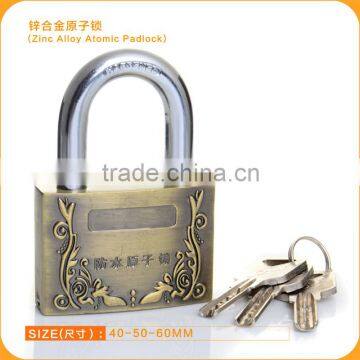 Factory Direct Sale Zinc Alloy Padlock With Atomic Key