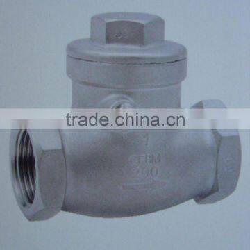 AISI 304 stainless steel threaded check valve