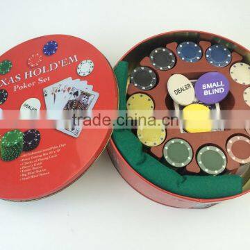 Wholesale 11.5g poker chips for poker chip set cansino style small tin case poker chips set