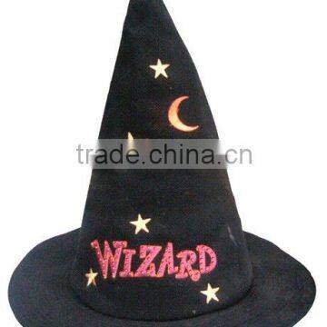 charming optical fiber flashing embroidery decoration halloween festival hat(1)