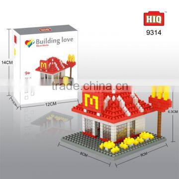 HIQ new customized plastic Mcdonald's building block toys for children