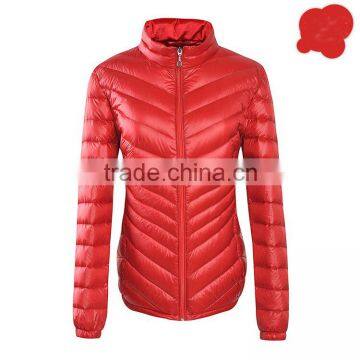 Custom Women Pink Ultra Light Duck Down Jacket photo-3