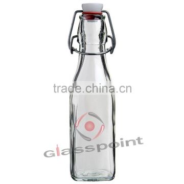 250ml vinegar swing top glass bottle, beverage bottles with stopper