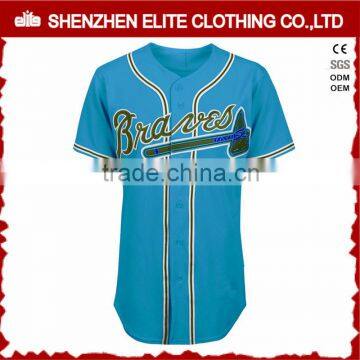 breathable blue baseball jersey mesh