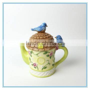 House Use Hand Print Ceramic Tea Pot Canister