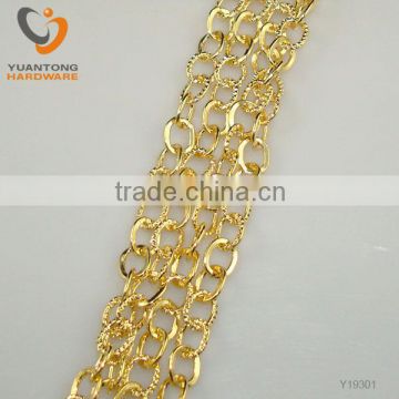 gold color metal chain for jewelry and decoration