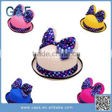 Fashion Design Lace Baby Straw Hats In Bulk